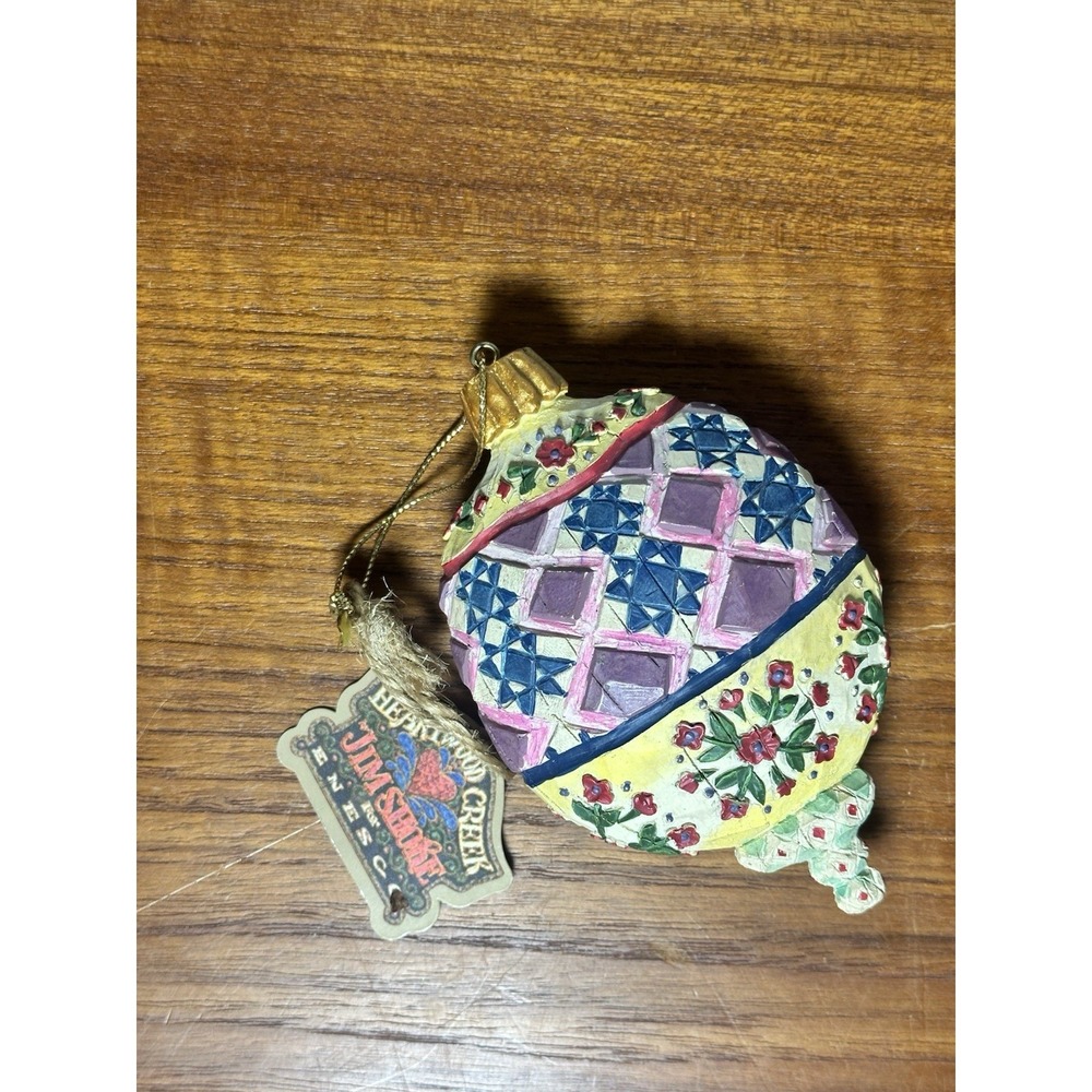 Jim Shore Floral Top Bottom Christmas Tree‎ Ornament #118707